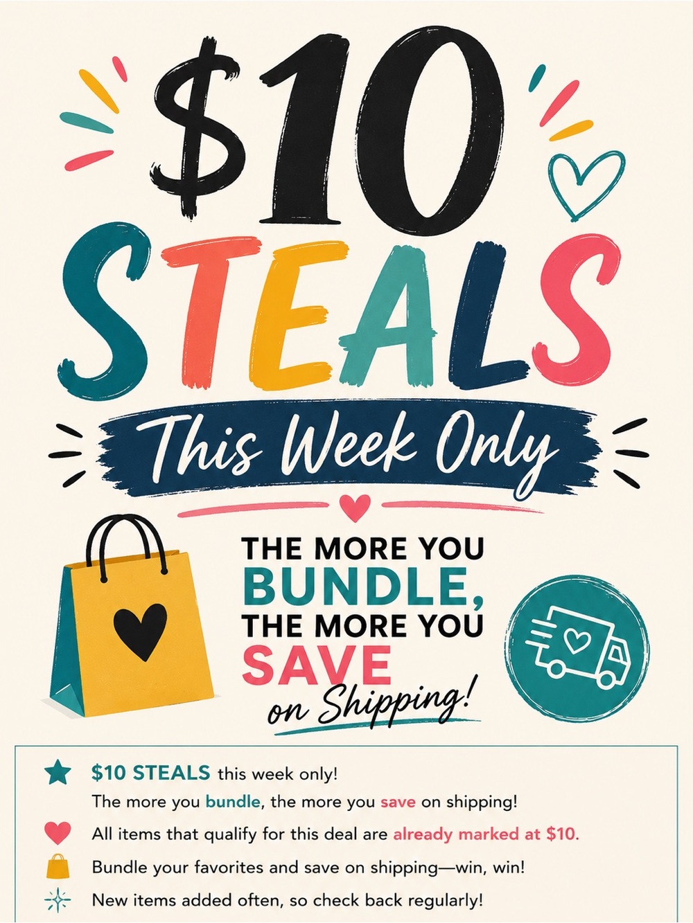 ✨ $10 STEALS THIS WEEK ONLY ✨